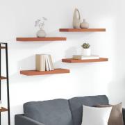 vidaXL Vägg hylla med lagring 4 pcs Röd 60 x 23 x 4 cm Konstruerat trä