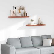 vidaXL Vägg hylla 2 pcs Röd 90 x 23,5 x 4 cm Konstruerat trä