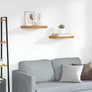 vidaXL Vägg hylla 2 pcs Brun 40 x 23,5 x 4 cm Konstruerat trä