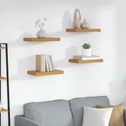 vidaXL Vägg hylla 4 pcs Beige 40 x 23,5 x 4 cm Konstruerat trä