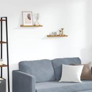 vidaXL Vägg hylla med hylla 2 pcs Beige 40 x 9 x 3 cm Konstruerat trä