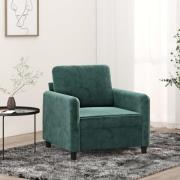 vidaXL Fåtölj mörkgrön 60 cm sammet