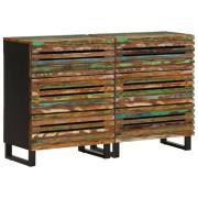 vidaXL Skänk 2 st 60x34x75 cm massivt akaciaträ