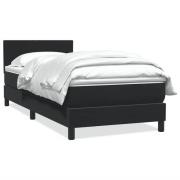 vidaXL Ramsäng med madrass svart 80x220 cm sammet
