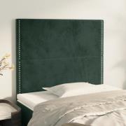 vidaXL Sänggavel mörkgrön 90x5x118/128 cm sammet
