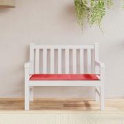 vidaXL Bänkdyna för trädgården röd 120x50x4 cm oxfordtyg
