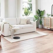 vidaXL Fusk-kaninpälsmatta Olite Kräm 100 x 200 cm Polyester