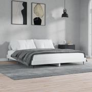 vidaXL Sängram vit 120x200 cm konstruerat trä