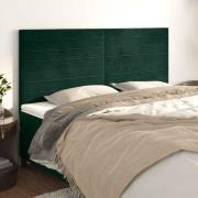 vidaXL Sänggavel mörkgrön 180x5x118/128 cm sammet