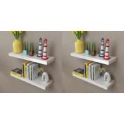 vidaXL Vägghyllor 4 st 60 cm vit