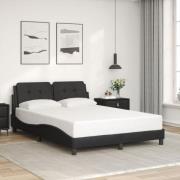 vidaXL Bed Frame without Mattress "Zadar" Black 120x200 cm Faux Leathe...