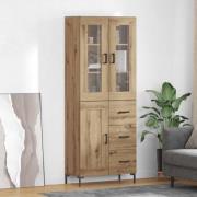 vidaXL Skåp 2 pcs Artisan Ek 69,5 x 34 x 180 cm Konstruerat trä