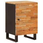 vidaXL Badrumsskåp med dörr Naturfärg 38 x 33 x 58 cm Massivt mangoträ