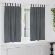 vidaXL Mörkläggningsgardiner 2 pcs Ljusgrå 140 x 175 cm Sammet