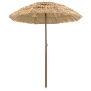 vidaXL Badparasol Naturfärg 255 x 255 x 255 cm Polyester och Stål