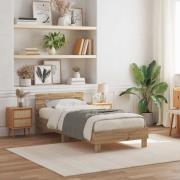 vidaXL Sängram med led Artisan Ek 75 x 190 cm Konstruerat trä