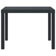 vidaXL Trädgårdsmiddag Bord Antracit 100 x 100 x 73 cm konstrotting