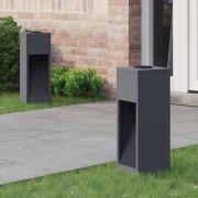 vidaXL Solcell LED-vägbelysning 2 pcs Antracit Kallvalsat stål