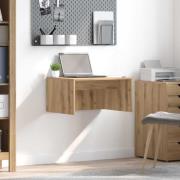 vidaXL Väggmonterat skrivbord Väggmonterad Artisan Ek 60 x 45 x 30 cm