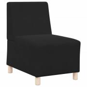 vidaXL | Modulsofa utan armstöd | Svart 55 x 74 x 82 cm Sammet