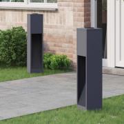 vidaXL Solcell LED-vägbelysning 2 pcs Antracit Kallvalsat stål