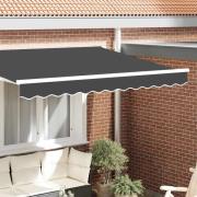 vidaXL Markisvalance Antracit 230 x 20 cm Kanvas