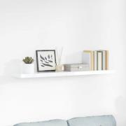 vidaXL Svävande vägghylla vit högglans 120x23,5x3,8 cm MDF