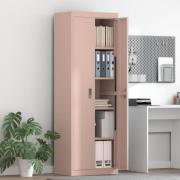 vidaXL Förvaringsskåp Rosa 60 x 40 x 180 cm Stål