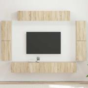 vidaXL TV-skåp 8 pcs Sonoma-ek