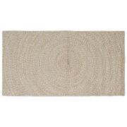vidaXL Områdesmattor Rektangulär Naturlig och vit 60 x 110 cm Jute