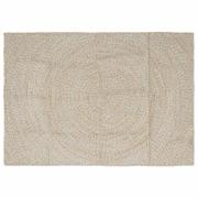 vidaXL Matta Naturlig och vit 120 x 170 cm Jute