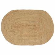 vidaXL Områdesmattor Oval Naturfärg 205 x 305 cm Jute
