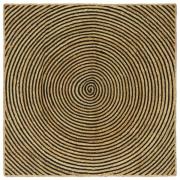 vidaXL Matta Naturlig och svart 120 x 120 cm Jute