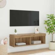 vidaXL TV Vägghylla Artisan Ek 100 x 30 x 30 cm Konstruerat trä