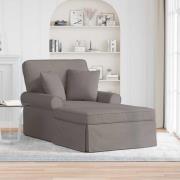 vidaXL Chaise Lounge med Kjol med kudde Taupe 91 x 157 x 91 cm tyg
