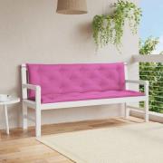 vidaXL Bänkdynor 2 st rosa 150x50x7 cm tyg