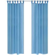 Genomskinlig gardin 140 x 175 cm 2-pack Turkos