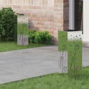 vidaXL Solar LED Stig Ljus 2 pcs Rostfritt stål Rostfritt stål