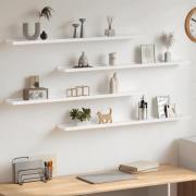 vidaXL Vägghyllor 4 st vit 100x9x3 cm