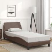 vidaXL Bed Frame "Dover" Brown 90x200 cm Faux Leather