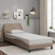 vidaXL Bed Frame "Dover" Cappuccino 90x200 cm Faux Leather
