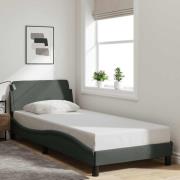 vidaXL Bed Frame "Dover" Dark Grey 80x200 cm Fabric