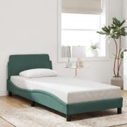 vidaXL Bed Frame "Dover" Dark Green 90x190 cm Velvet