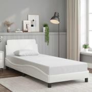 vidaXL Bed Frame "Dover" White 90x200 cm Faux Leather