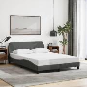 vidaXL Bed Frame "Dover" Dark Grey 140x190 cm Fabric