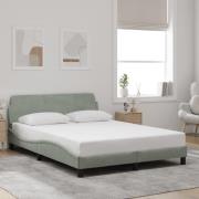vidaXL Bed Frame "Dover" Light Grey 140x200 cm Velvet