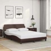 vidaXL Bed Frame "Dover" Brown 140x190 cm Faux Leather