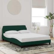 vidaXL Bed Frame "Dover" Dark Green 120x200 cm Velvet
