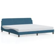 vidaXL Bed Frame "Dover" Blue 200x200 cm Velvet