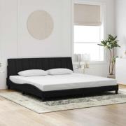 vidaXL Bed Frame without Mattress "Hanko" Black 200x200 cm Velvet